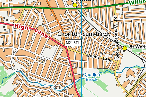 M21 8TL map - OS VectorMap District (Ordnance Survey) M21 8TL map - OS VectorMap District (Ordnance Survey)