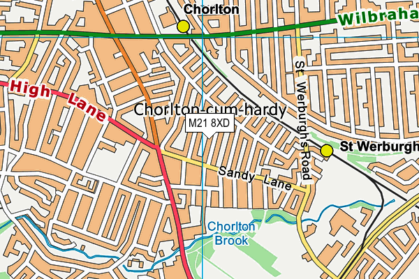 M21 8XD map - OS VectorMap District (Ordnance Survey) M21 8XD map - OS VectorMap District (Ordnance Survey)