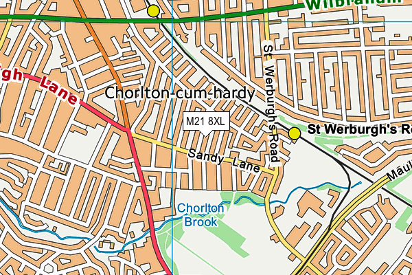 M21 8XL map - OS VectorMap District (Ordnance Survey) M21 8XL map - OS VectorMap District (Ordnance Survey)