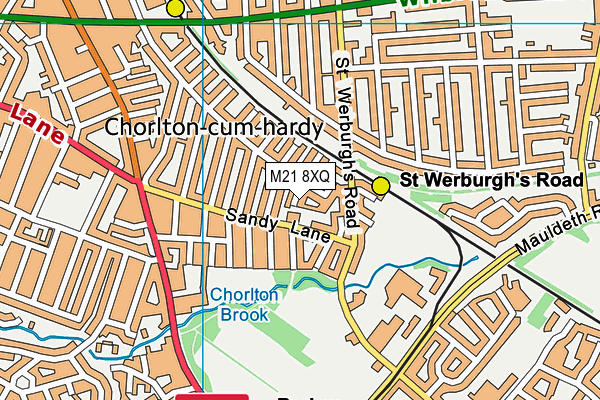 M21 8XQ map - OS VectorMap District (Ordnance Survey) M21 8XQ map - OS VectorMap District (Ordnance Survey)