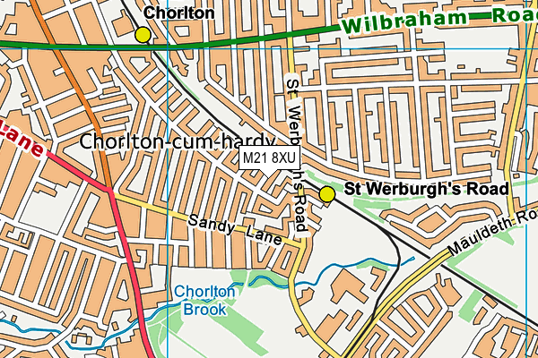 M21 8XU map - OS VectorMap District (Ordnance Survey) M21 8XU map - OS VectorMap District (Ordnance Survey)