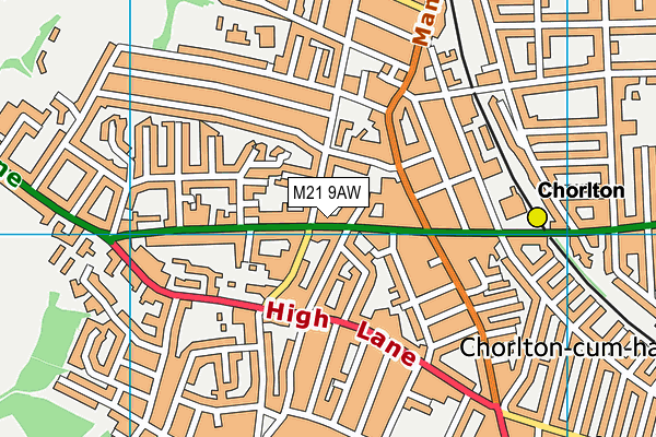 M21 9AW map - OS VectorMap District (Ordnance Survey) M21 9AW map - OS VectorMap District (Ordnance Survey)