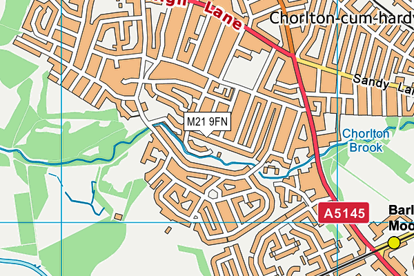 M21 9FN map - OS VectorMap District (Ordnance Survey) M21 9FN map - OS VectorMap District (Ordnance Survey)