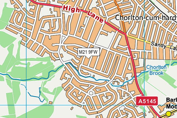M21 9FW map - OS VectorMap District (Ordnance Survey) M21 9FW map - OS VectorMap District (Ordnance Survey)