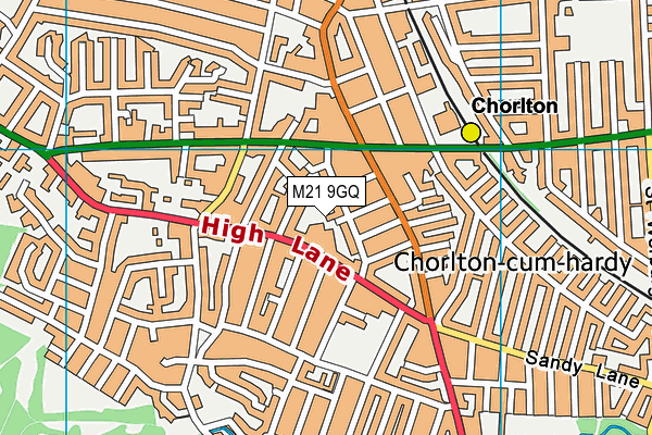M21 9GQ map - OS VectorMap District (Ordnance Survey) M21 9GQ map - OS VectorMap District (Ordnance Survey)
