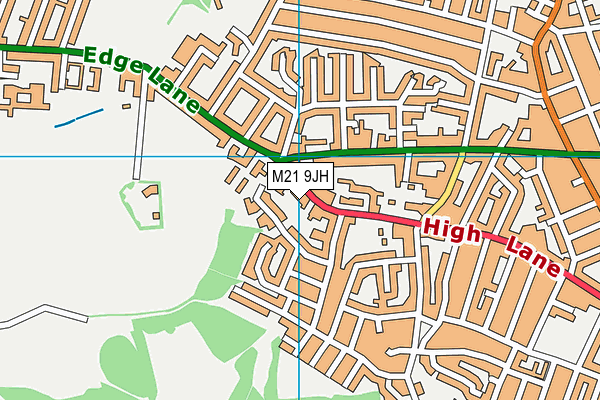 M21 9JH map - OS VectorMap District (Ordnance Survey) M21 9JH map - OS VectorMap District (Ordnance Survey)