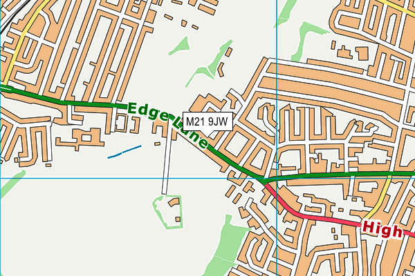 M21 9JW map - OS VectorMap District (Ordnance Survey) M21 9JW map - OS VectorMap District (Ordnance Survey)