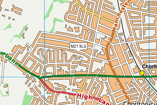 M21 9LG map - OS VectorMap District (Ordnance Survey) M21 9LG map - OS VectorMap District (Ordnance Survey)