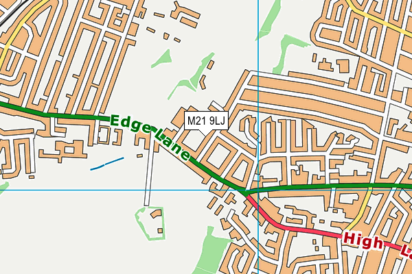 M21 9LJ map - OS VectorMap District (Ordnance Survey) M21 9LJ map - OS VectorMap District (Ordnance Survey)
