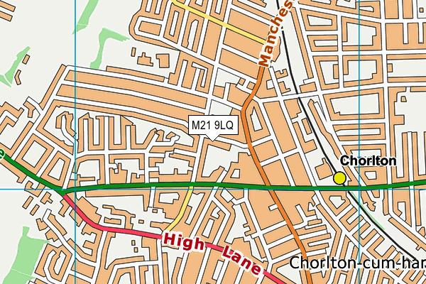M21 9LQ map - OS VectorMap District (Ordnance Survey) M21 9LQ map - OS VectorMap District (Ordnance Survey)