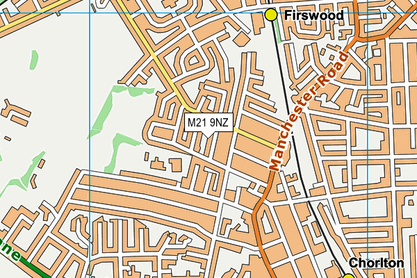 M21 9NZ map - OS VectorMap District (Ordnance Survey) M21 9NZ map - OS VectorMap District (Ordnance Survey)
