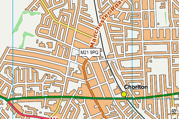 M21 9PQ map - OS VectorMap District (Ordnance Survey) M21 9PQ map - OS VectorMap District (Ordnance Survey)