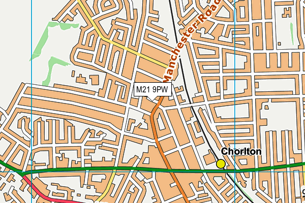 M21 9PW map - OS VectorMap District (Ordnance Survey) M21 9PW map - OS VectorMap District (Ordnance Survey)
