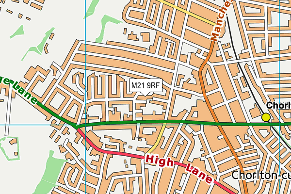 M21 9RF map - OS VectorMap District (Ordnance Survey) M21 9RF map - OS VectorMap District (Ordnance Survey)