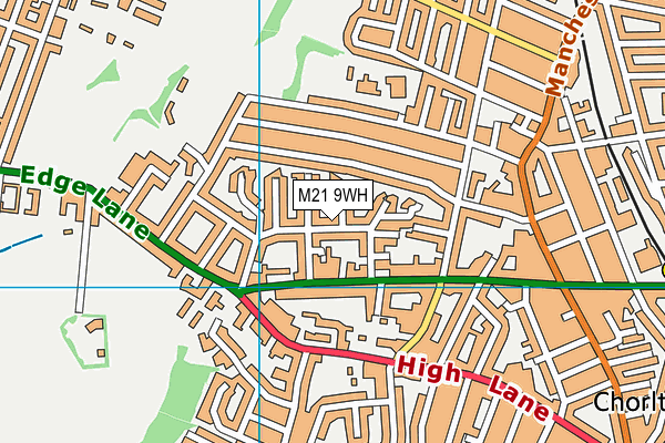 M21 9WH map - OS VectorMap District (Ordnance Survey) M21 9WH map - OS VectorMap District (Ordnance Survey)