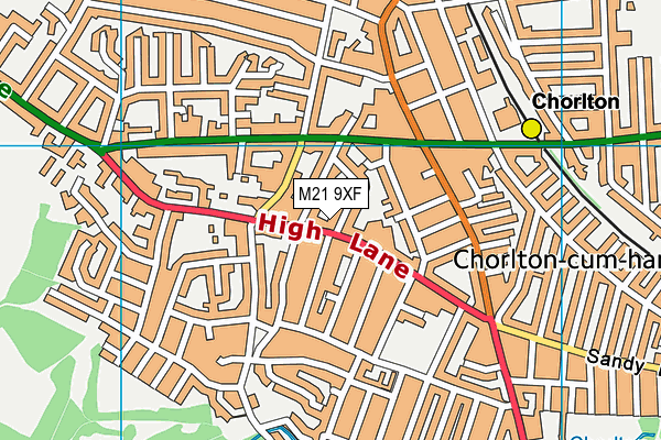 M21 9XF map - OS VectorMap District (Ordnance Survey) M21 9XF map - OS VectorMap District (Ordnance Survey)