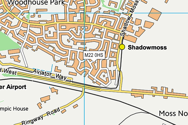 M22 0HS map - OS VectorMap District (Ordnance Survey) M22 0HS map - OS VectorMap District (Ordnance Survey)