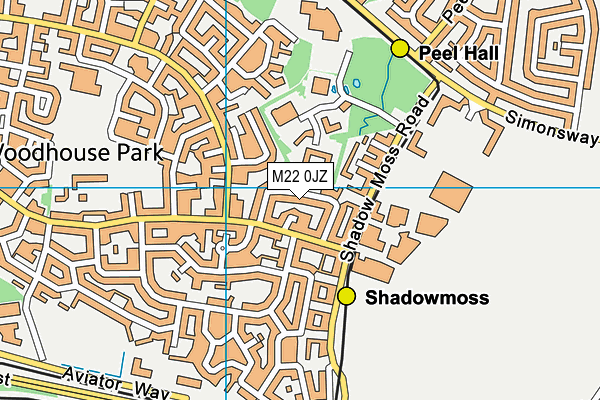 M22 0JZ map - OS VectorMap District (Ordnance Survey) M22 0JZ map - OS VectorMap District (Ordnance Survey)