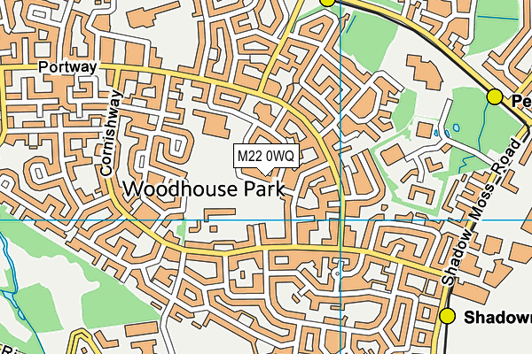 M22 0WQ map - OS VectorMap District (Ordnance Survey) M22 0WQ map - OS VectorMap District (Ordnance Survey)
