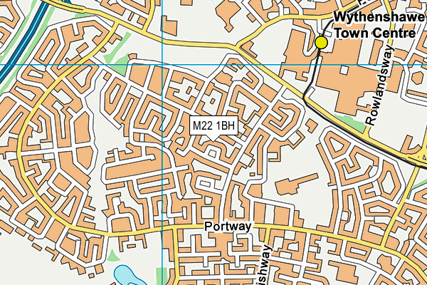 M22 1BH map - OS VectorMap District (Ordnance Survey) M22 1BH map - OS VectorMap District (Ordnance Survey)