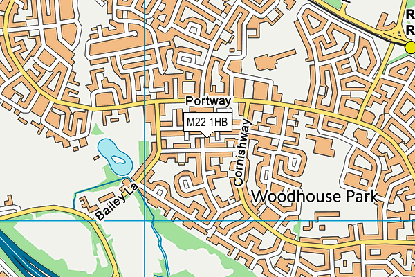 M22 1HB map - OS VectorMap District (Ordnance Survey) M22 1HB map - OS VectorMap District (Ordnance Survey)