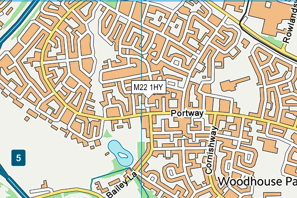 M22 1HY map - OS VectorMap District (Ordnance Survey) M22 1HY map - OS VectorMap District (Ordnance Survey)