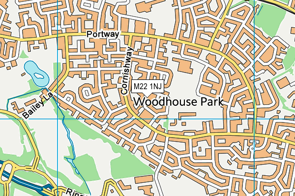 M22 1NJ map - OS VectorMap District (Ordnance Survey) M22 1NJ map - OS VectorMap District (Ordnance Survey)