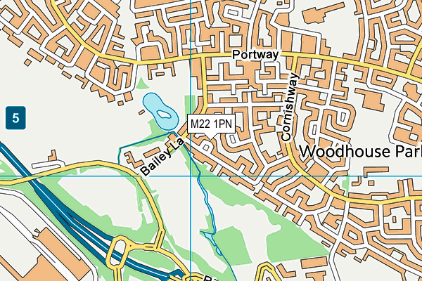 M22 1PN map - OS VectorMap District (Ordnance Survey) M22 1PN map - OS VectorMap District (Ordnance Survey)