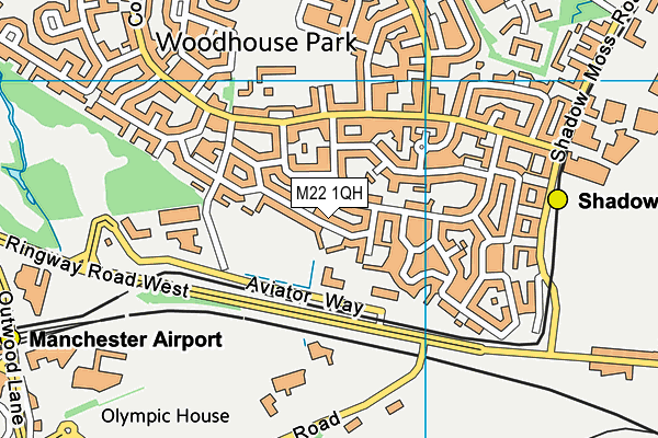 M22 1QH map - OS VectorMap District (Ordnance Survey) M22 1QH map - OS VectorMap District (Ordnance Survey)