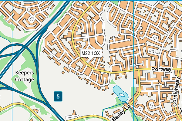 M22 1QX map - OS VectorMap District (Ordnance Survey) M22 1QX map - OS VectorMap District (Ordnance Survey)