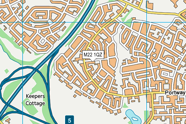 M22 1QZ map - OS VectorMap District (Ordnance Survey) M22 1QZ map - OS VectorMap District (Ordnance Survey)