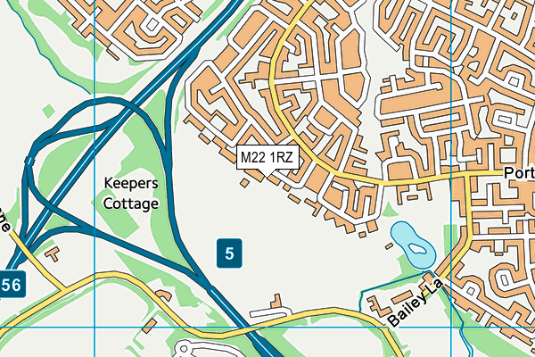 M22 1RZ map - OS VectorMap District (Ordnance Survey) M22 1RZ map - OS VectorMap District (Ordnance Survey)
