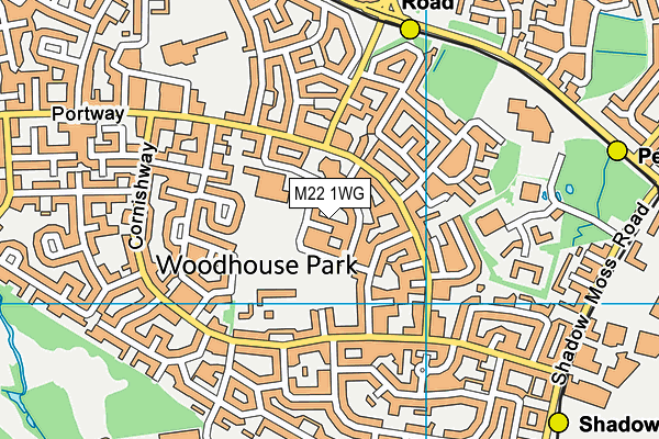M22 1WG map - OS VectorMap District (Ordnance Survey) M22 1WG map - OS VectorMap District (Ordnance Survey)