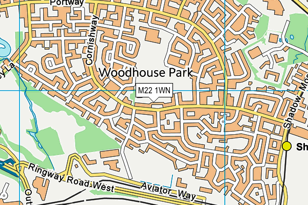 M22 1WN map - OS VectorMap District (Ordnance Survey) M22 1WN map - OS VectorMap District (Ordnance Survey)