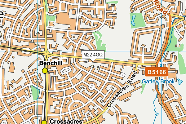 M22 4GQ map - OS VectorMap District (Ordnance Survey)