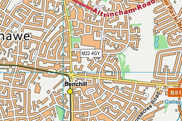 M22 4GY map - OS VectorMap District (Ordnance Survey) M22 4GY map - OS VectorMap District (Ordnance Survey)