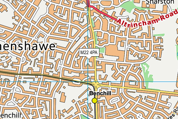 M22 4PA map - OS VectorMap District (Ordnance Survey) M22 4PA map - OS VectorMap District (Ordnance Survey)