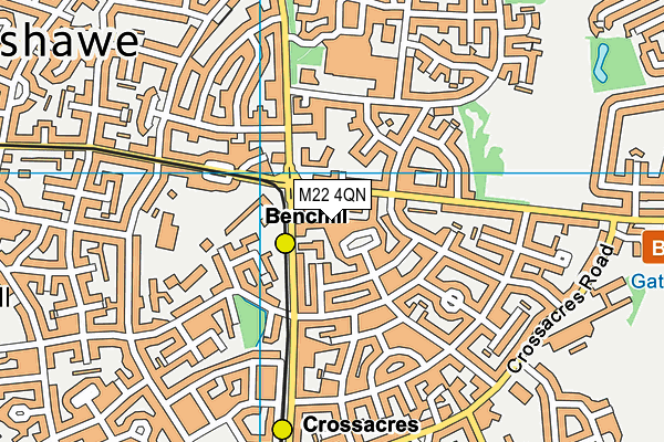 M22 4QN map - OS VectorMap District (Ordnance Survey) M22 4QN map - OS VectorMap District (Ordnance Survey)