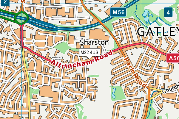 M22 4US map - OS VectorMap District (Ordnance Survey) M22 4US map - OS VectorMap District (Ordnance Survey)
