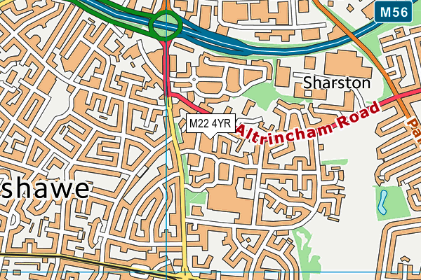 M22 4YR map - OS VectorMap District (Ordnance Survey) M22 4YR map - OS VectorMap District (Ordnance Survey)