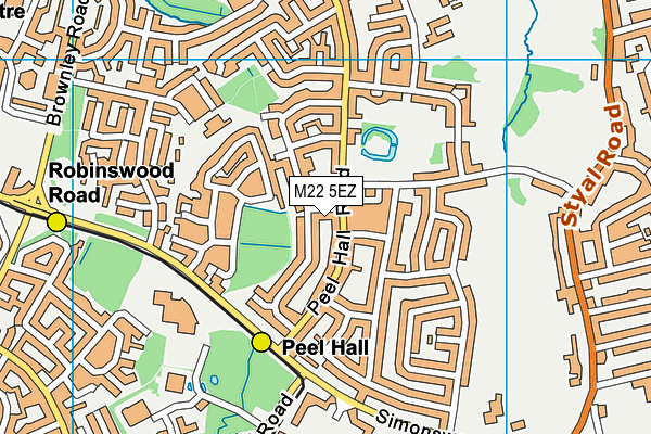M22 5EZ map - OS VectorMap District (Ordnance Survey) M22 5EZ map - OS VectorMap District (Ordnance Survey)