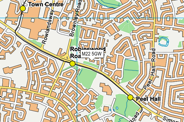M22 5GW map - OS VectorMap District (Ordnance Survey) M22 5GW map - OS VectorMap District (Ordnance Survey)
