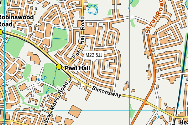 M22 5JJ map - OS VectorMap District (Ordnance Survey) M22 5JJ map - OS VectorMap District (Ordnance Survey)