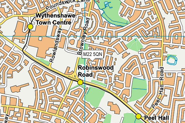 M22 5QN map - OS VectorMap District (Ordnance Survey) M22 5QN map - OS VectorMap District (Ordnance Survey)