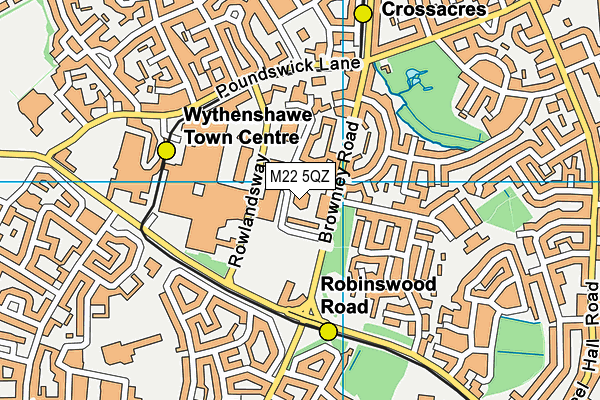 M22 5QZ map - OS VectorMap District (Ordnance Survey) M22 5QZ map - OS VectorMap District (Ordnance Survey)