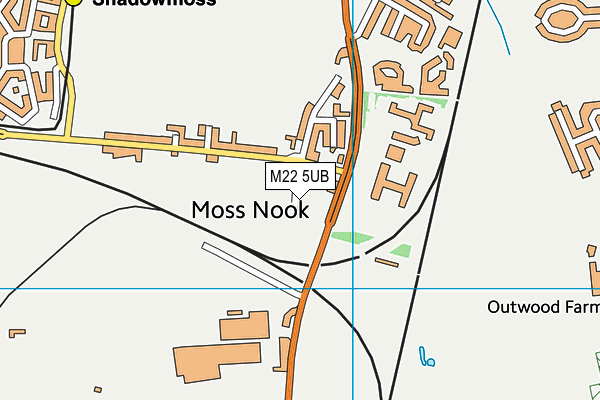 M22 5UB map - OS VectorMap District (Ordnance Survey) M22 5UB map - OS VectorMap District (Ordnance Survey)