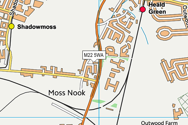 M22 5WA map - OS VectorMap District (Ordnance Survey) M22 5WA map - OS VectorMap District (Ordnance Survey)