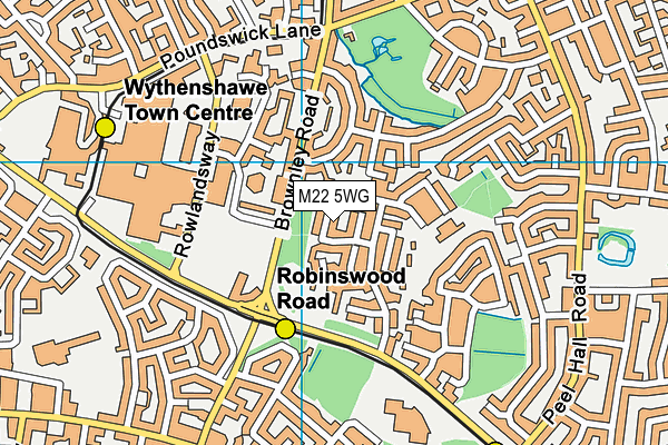 M22 5WG map - OS VectorMap District (Ordnance Survey) M22 5WG map - OS VectorMap District (Ordnance Survey)