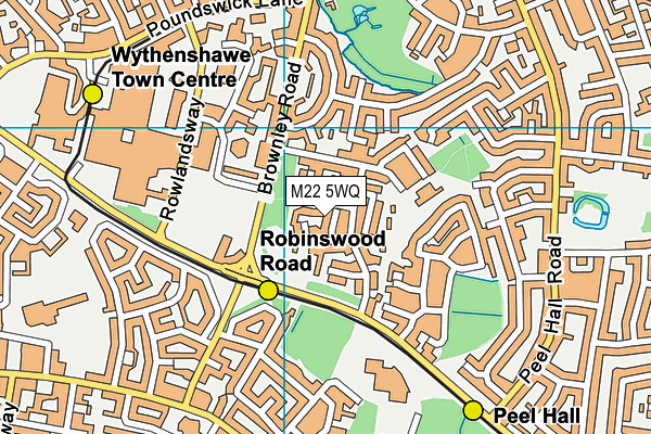 M22 5WQ map - OS VectorMap District (Ordnance Survey) M22 5WQ map - OS VectorMap District (Ordnance Survey)