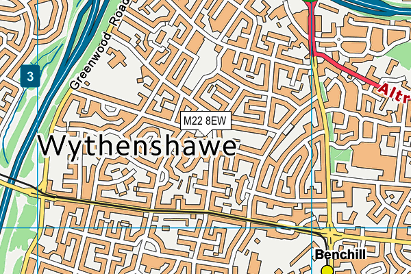 M22 8EW map - OS VectorMap District (Ordnance Survey) M22 8EW map - OS VectorMap District (Ordnance Survey)